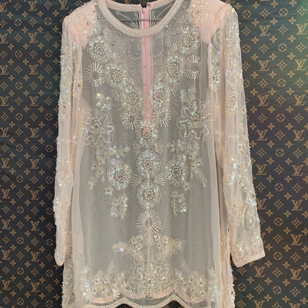 Beautiful sequined long blouse/dress.